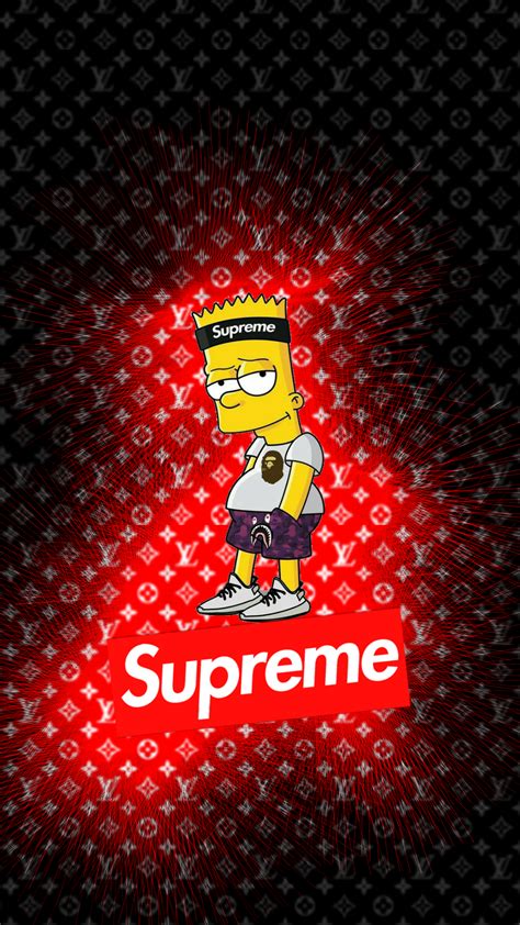 4k supreme x lv wallpaper|bart simpson supreme wallpaper 4k.